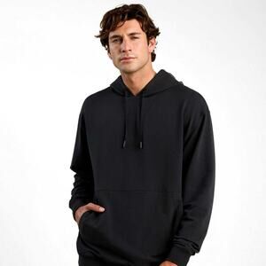 nuuds CloudTech Men’s Hoodie Black Size L – Premium Relaxed Fit